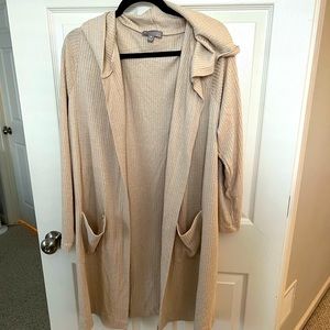 Gently used hooded robe/duster cardigan from Stitch Fix, size 3X